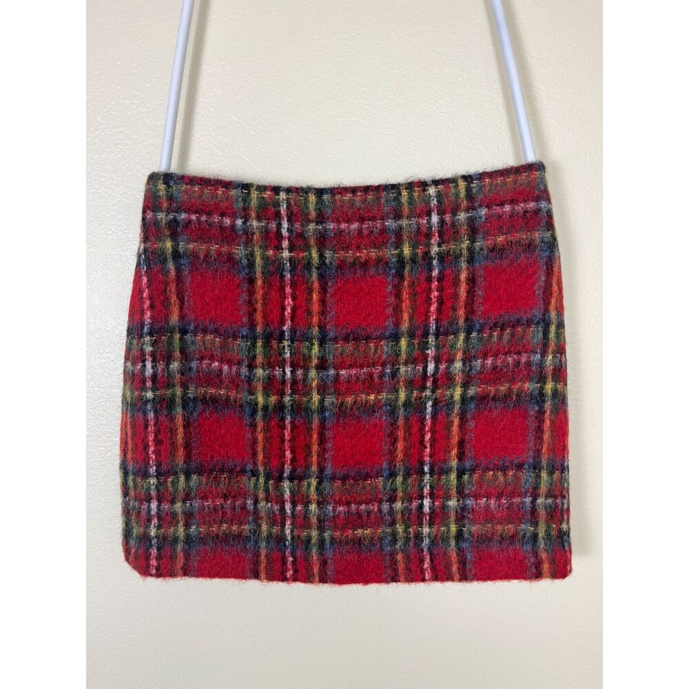 Lauren Ralph Lauren Women Size 10 Red Plaid Mohair Pencil Mini Skirt Preppy NEW - Picture 8 of 16